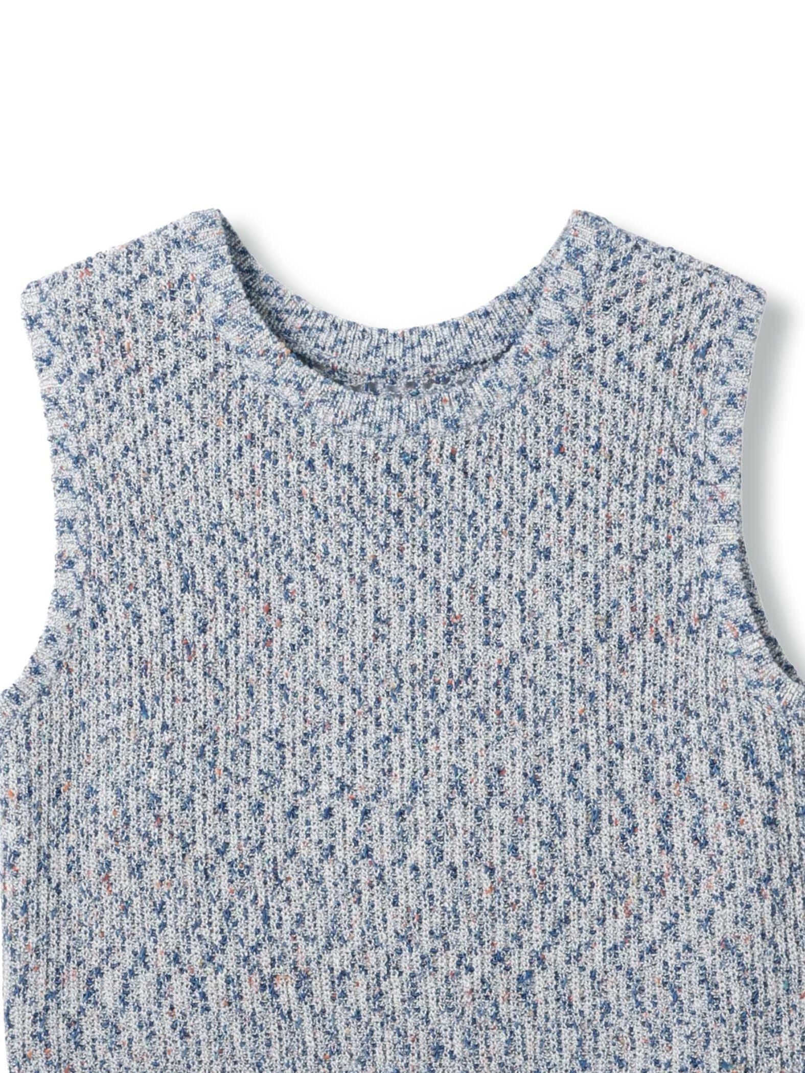 ミックスコイルクロップドニットベスト