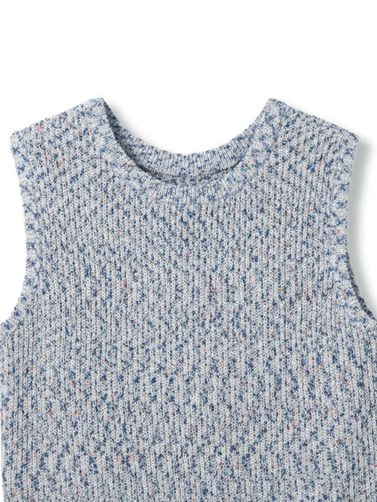 ミックスコイルクロップドニットベスト