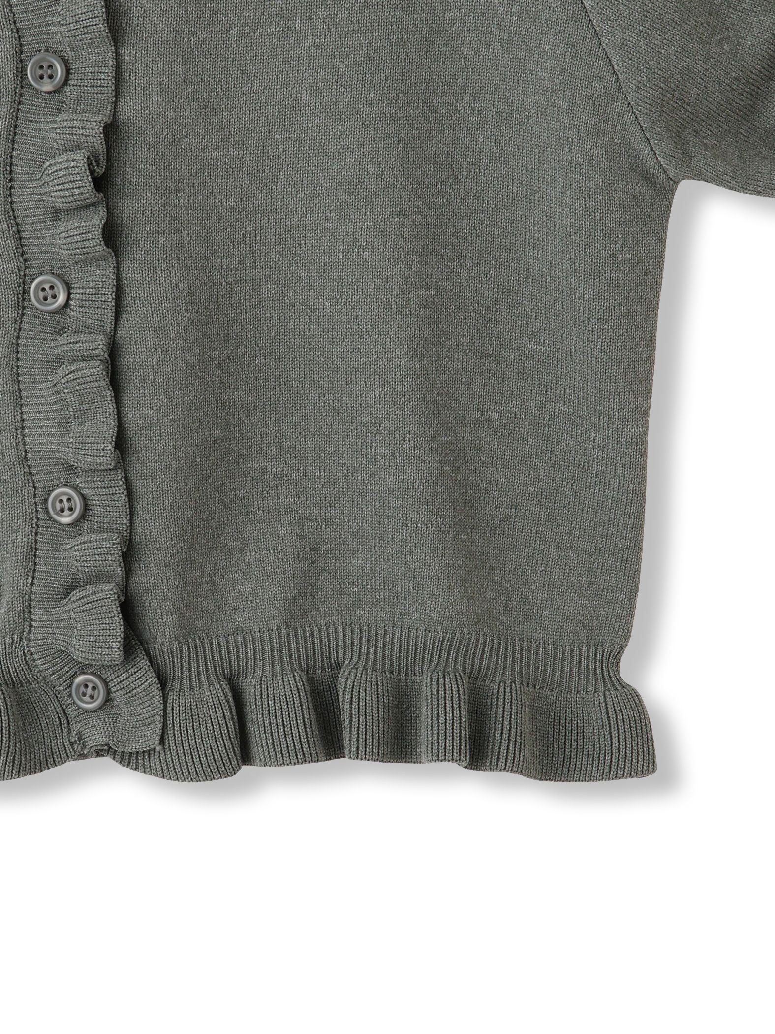 スポンディッシュニットフリルカーディガン≪手洗い可能≫