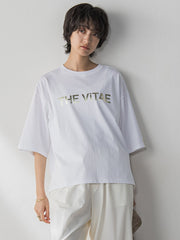 箔プリントロゴTシャツ≪手洗い可能≫