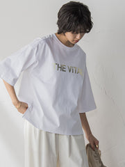 箔プリントロゴTシャツ≪手洗い可能≫