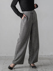 ノンウールツィードパンツ≪洗濯機で洗える/セットアップ対応≫