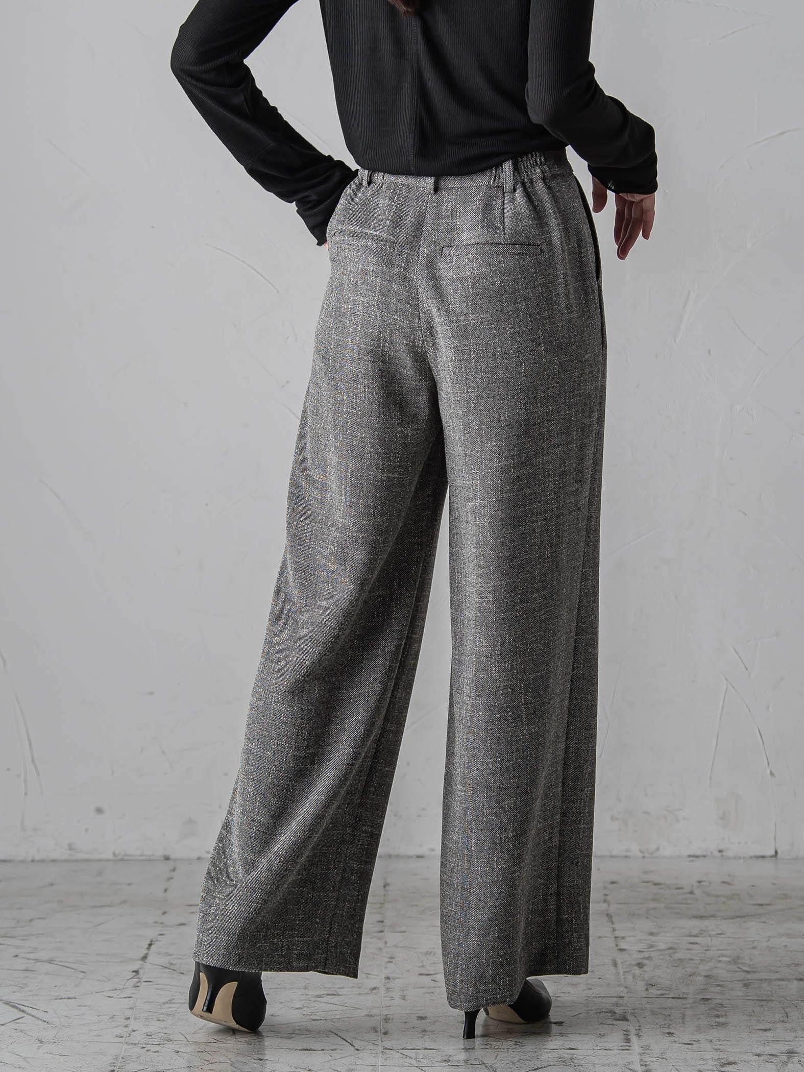 ノンウールツィードパンツ≪洗濯機で洗える/セットアップ対応≫