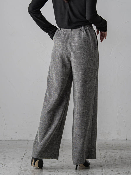 ノンウールツィードパンツ≪洗濯機で洗える/セットアップ対応≫