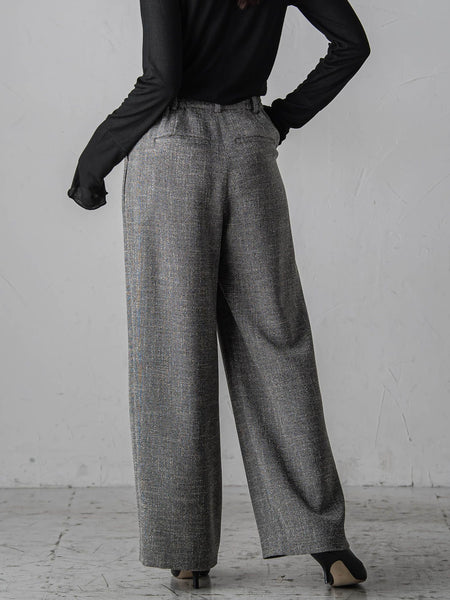 ノンウールツィードパンツ≪洗濯機で洗える/セットアップ対応≫