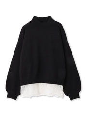 アルパカタッチ*レースハイネックPO