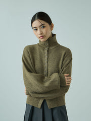 メニボタン2WAYネックニット≪手洗い可能≫