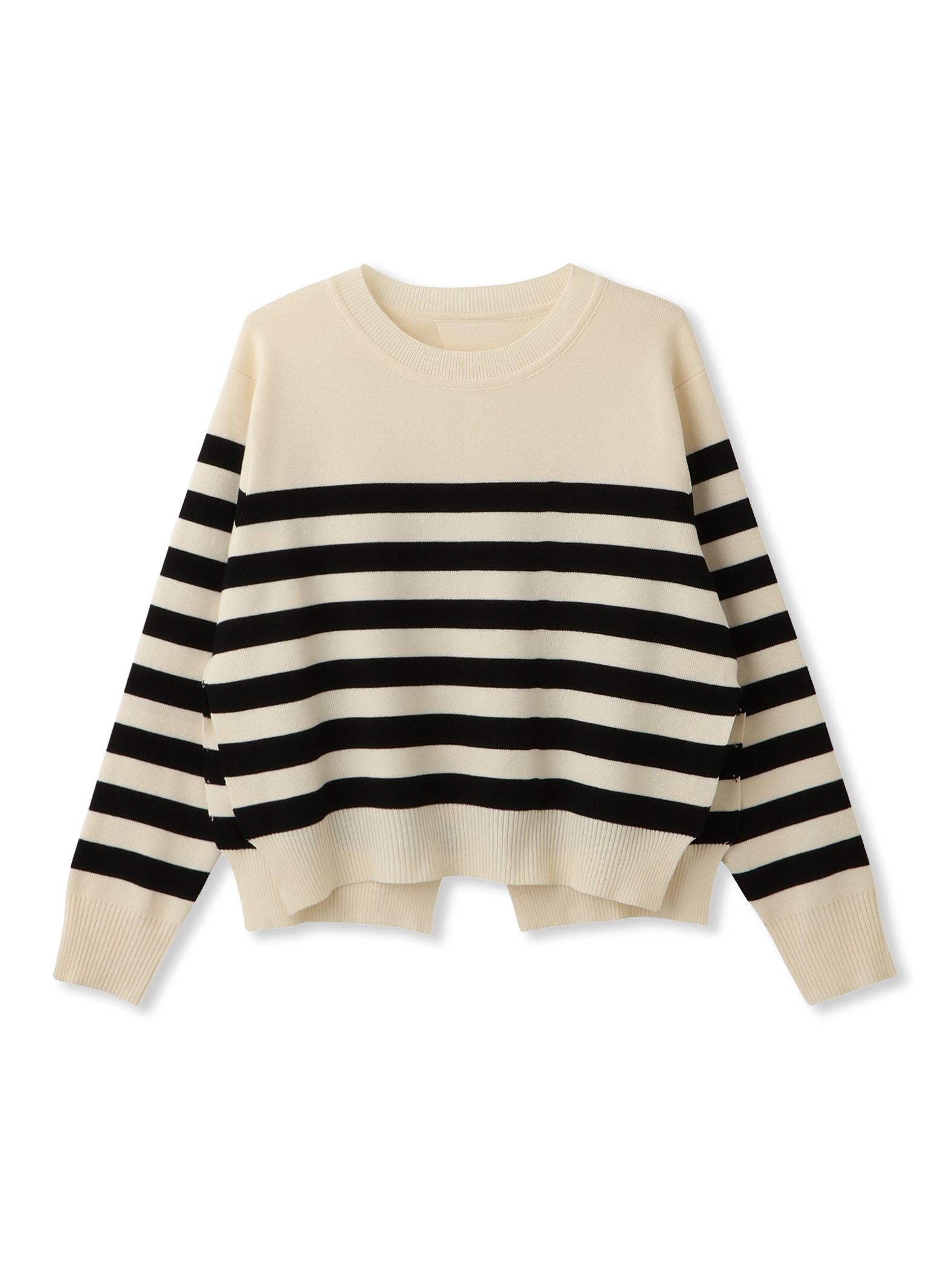 サイドスリットニット×ペプラムヘムインナーSET