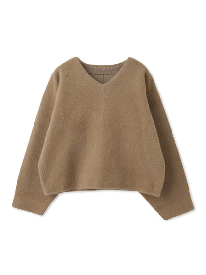 フェレットタッチWフェイスボクシーニット≪手洗い可能≫