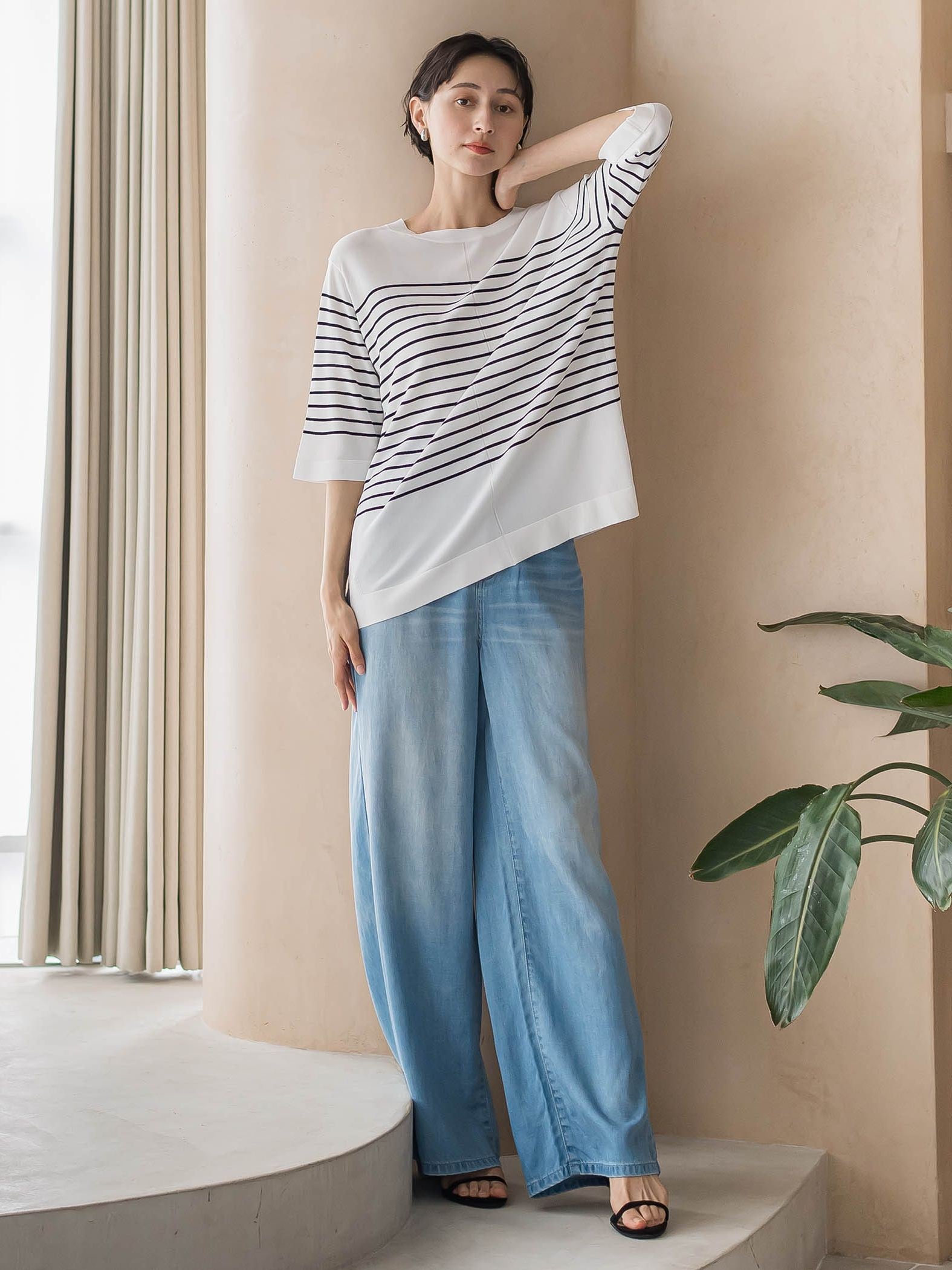 ボーダーTシャツニット