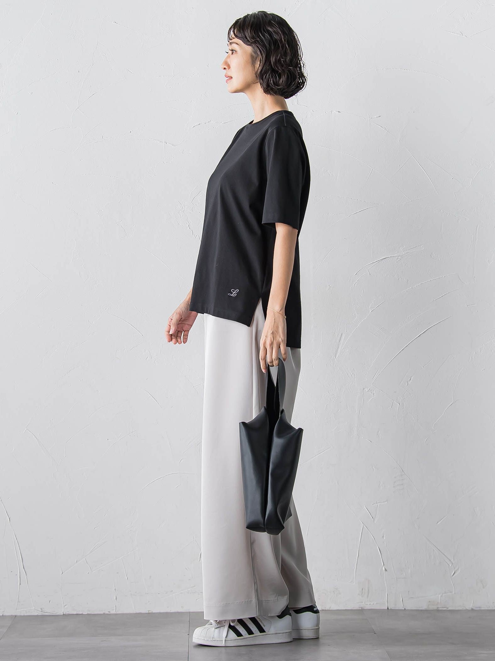 【大きいサイズ】【受注会限定】刺繍ロゴ入りカットソー