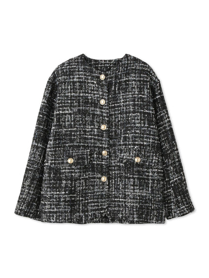 チュールレイヤーセットツィードジャケット