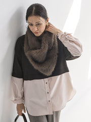 【WEB限定】シャツドッキングニット≪洗える≫