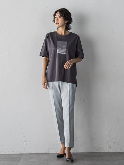 【WEB限定/+5cm丈長め】シェルタリングテーパードパンツ