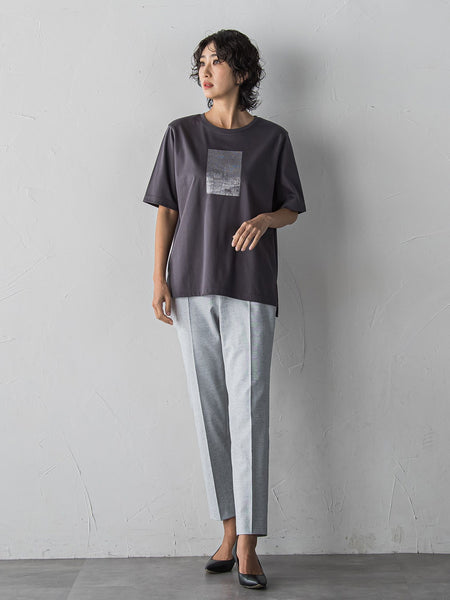 【WEB限定/+5cm丈長め】シェルタリングテーパードパンツ