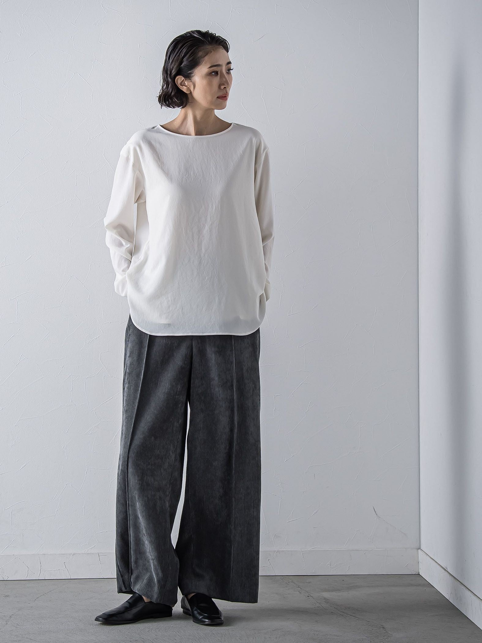 コーデュロイワイドパンツ≪洗濯機で洗える≫