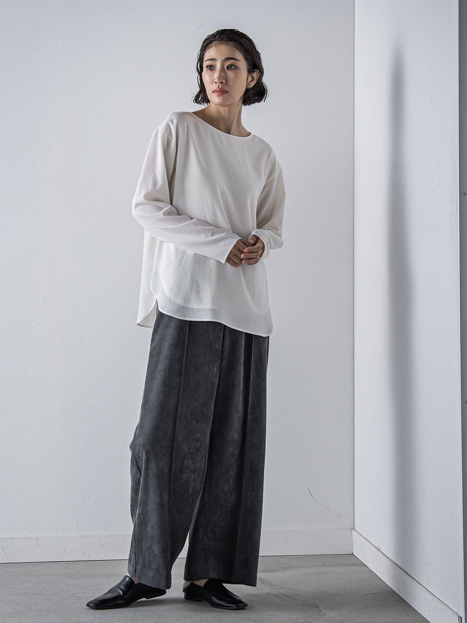 コーデュロイワイドパンツ≪洗濯機で洗える≫