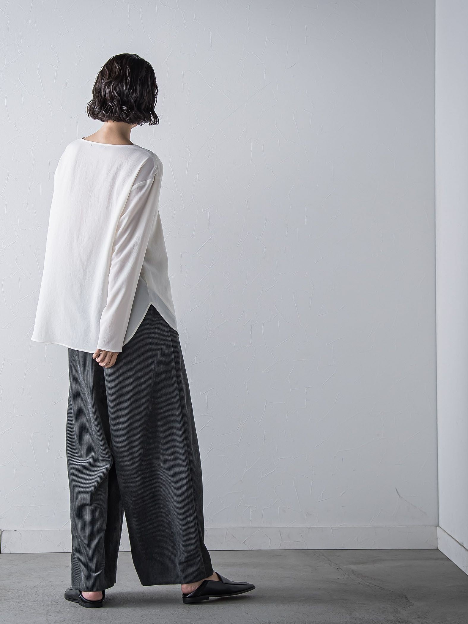 コーデュロイワイドパンツ≪洗濯機で洗える≫