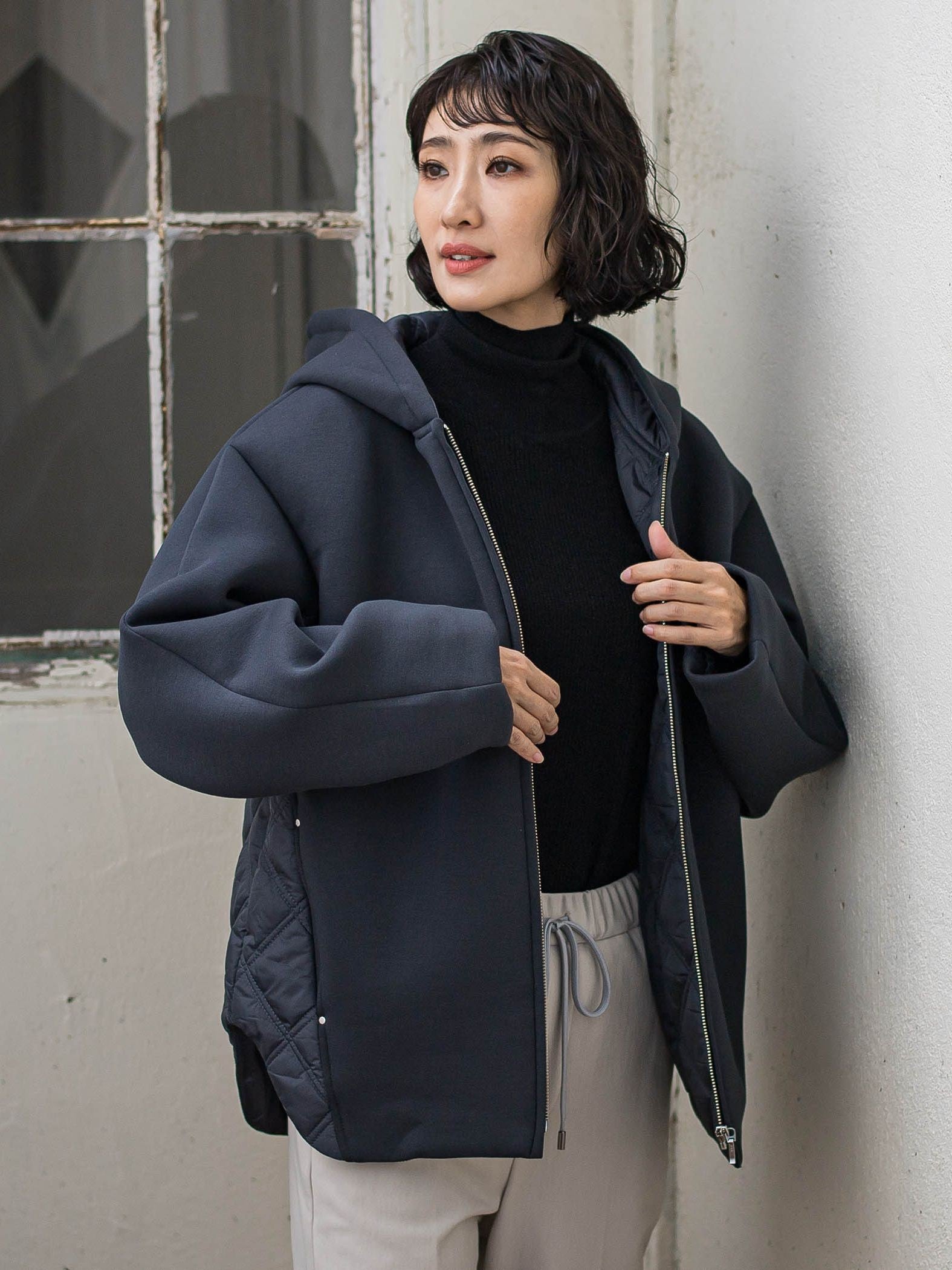 【biyori】ダンボールキルトブルゾン