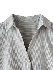 【WEB限定/大きいサイズ/追加生産】”着るだけでサマになる”頼れるスキッパーチュニック