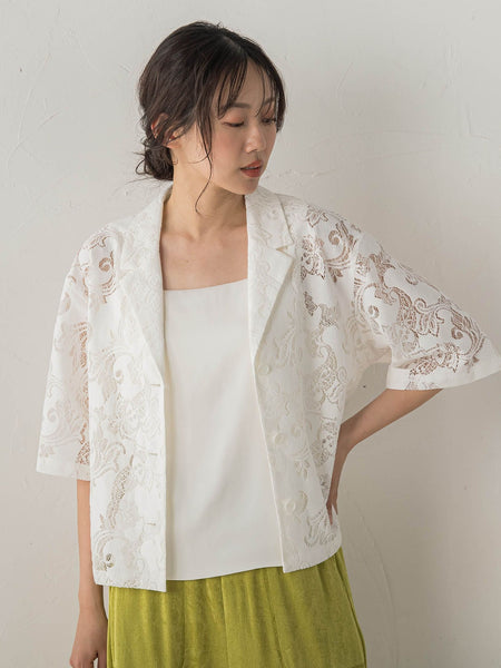 PAISLEY COTTON LACEブラウス