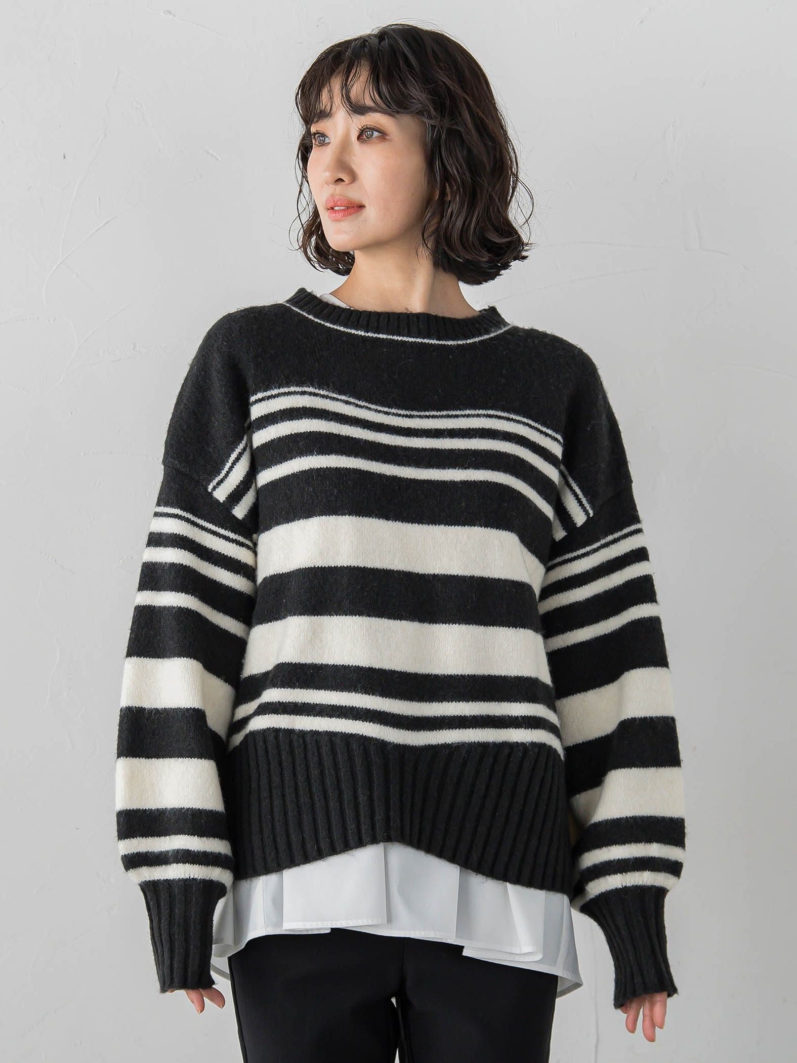 ペプラムカットソー