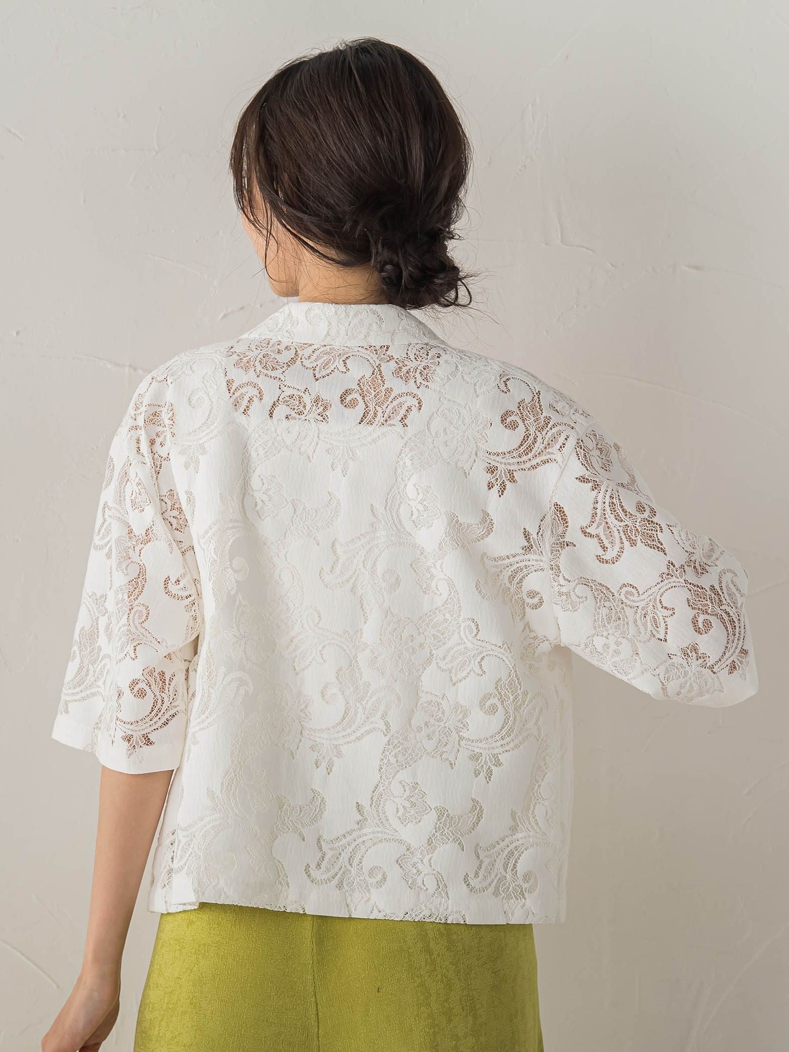 PAISLEY COTTON LACEブラウス