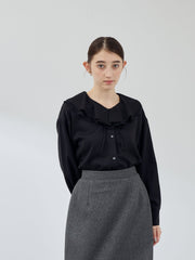 ナチュラルストレッチフレアカラーブラウス≪手洗い可能≫