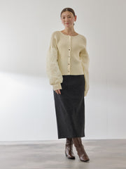 フラワーチュールスリーブカーディガン≪手洗い可能≫