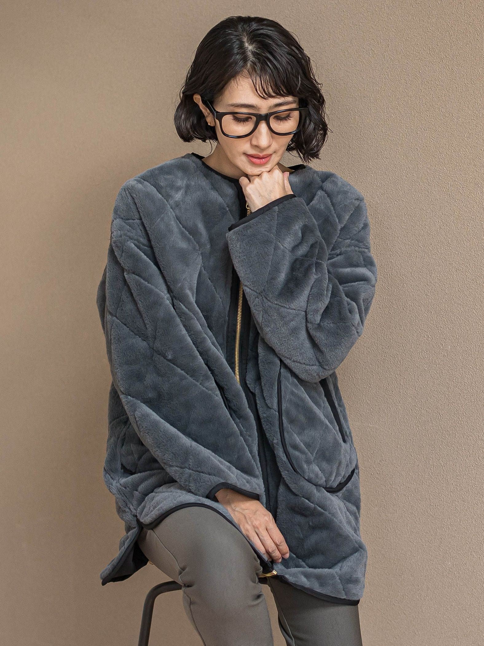 【WEB限定】”まるで毛布”どちらも主役リバーシブルアウター