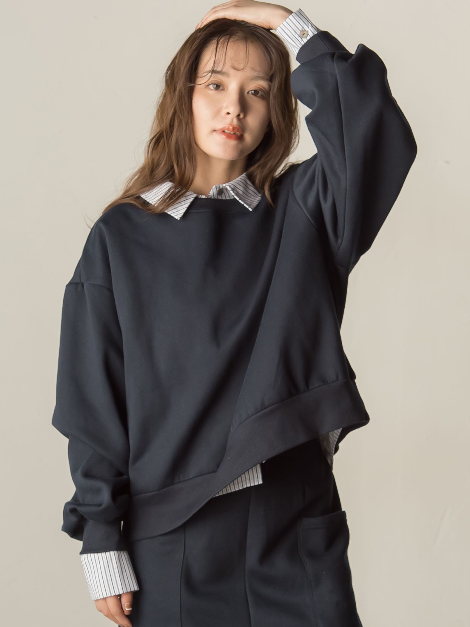 裏起毛プルオーパー≪洗濯機で洗える≫