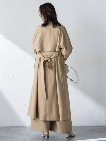 【ラク軽トレンチ】ラグランスリーブスプリングコート≪手洗い≫