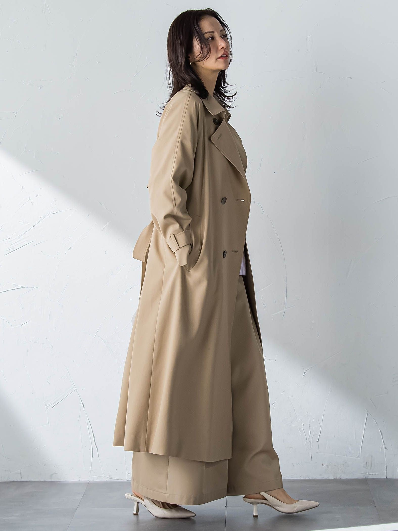 【ラク軽トレンチ】ラグランスリーブスプリングコート