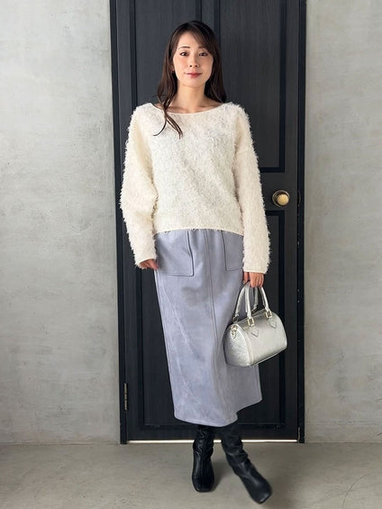 【WEB限定】フェイクスエードナロースカート≪セットアップ対応≫