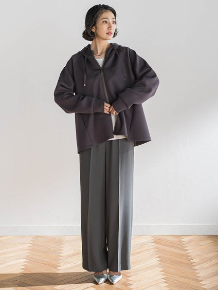 ハイストレッチカルゼワイドパンツ