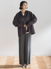 ハイストレッチカルゼワイドパンツ