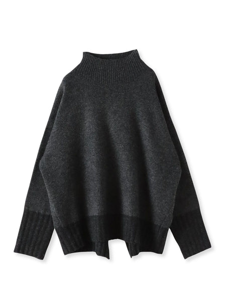 【WEB限定】”ふんわり配色の”もっちりハイネックニット