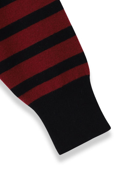 【ふわもち】ボーダーニット≪洗濯機で洗える≫