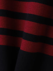 【ふわもち】ボーダーニット≪洗濯機で洗える≫