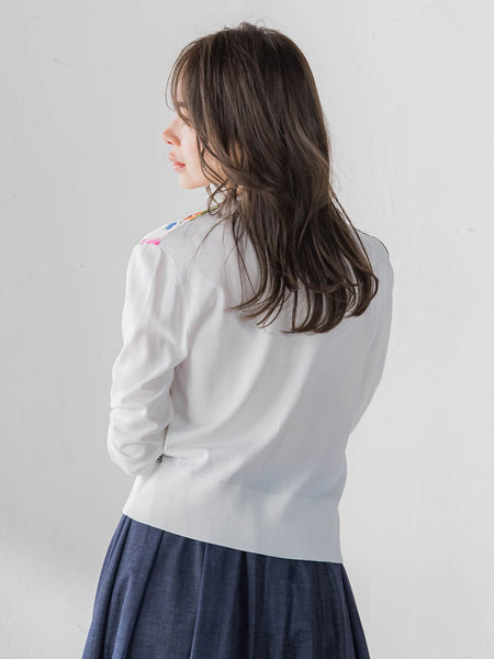 ビッグフラワーブーケカーディガン