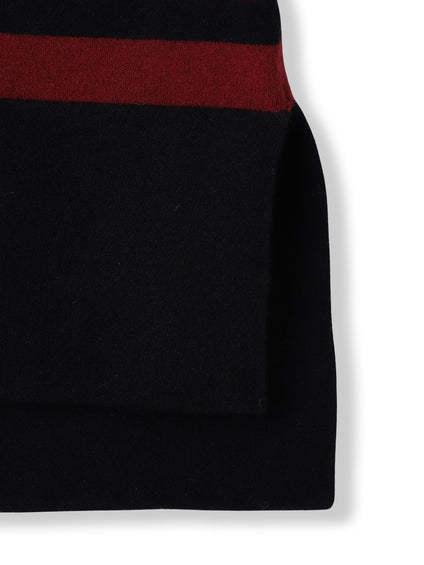 【ふわもち】ボーダーニット≪洗濯機で洗える≫