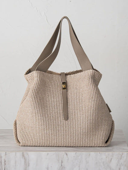 【violadoro】ラフィア調ベルトトート[V-8908]