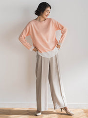 【大きいサイズ】リネンライクオックスパンツ