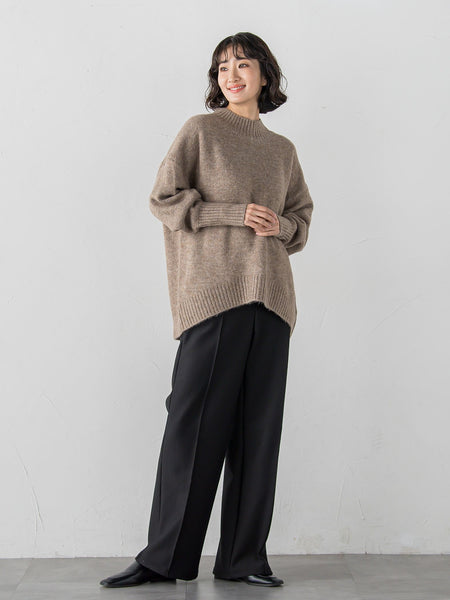 【WEB限定】”毎日頼れる”ゆったりモックネックニット