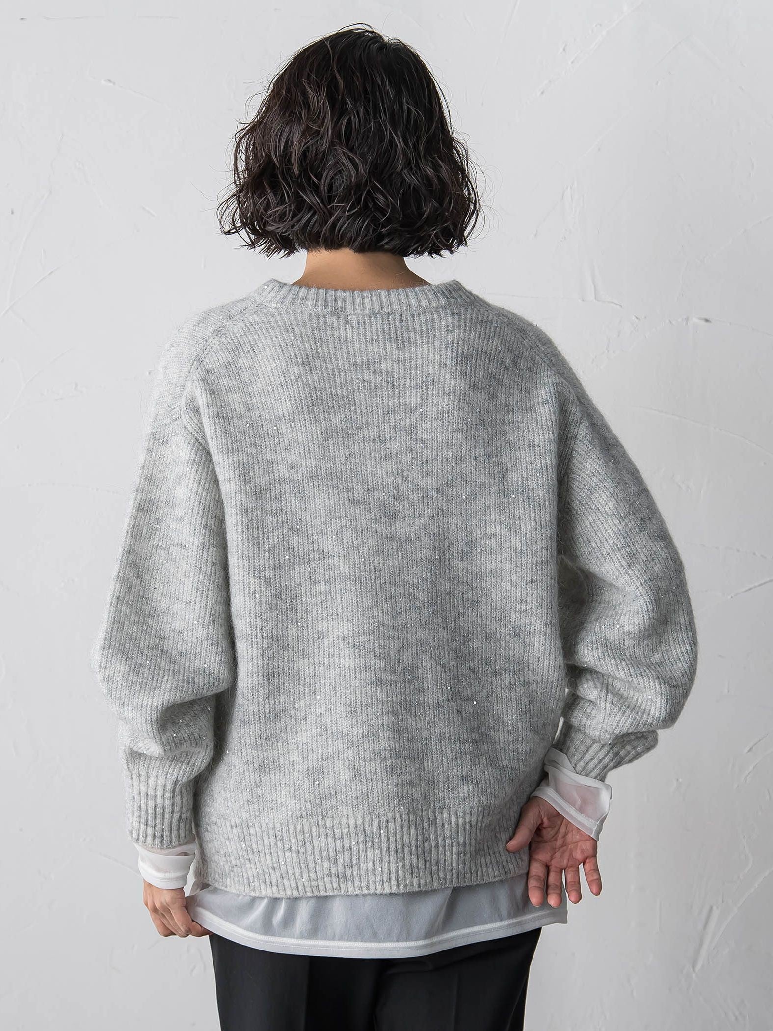 モヘヤスパンコールニット