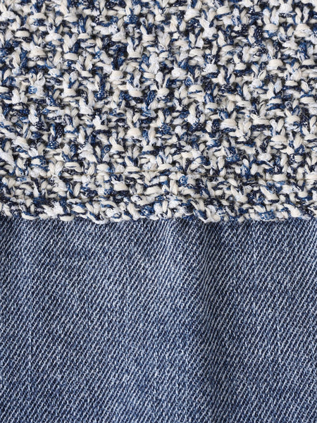 デニムドッキングニットカーディガン≪洗濯機で洗える≫