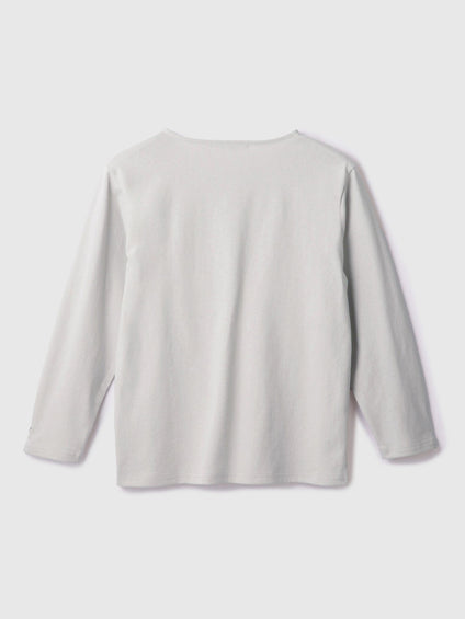 【シーズンレス】袖刺繍コットンプルオーバー