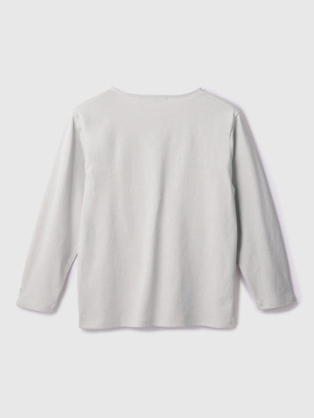 【シーズンレス】袖刺繍コットンプルオーバー