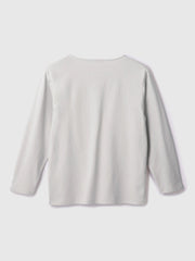 【シーズンレス】袖刺繍コットンプルオーバー