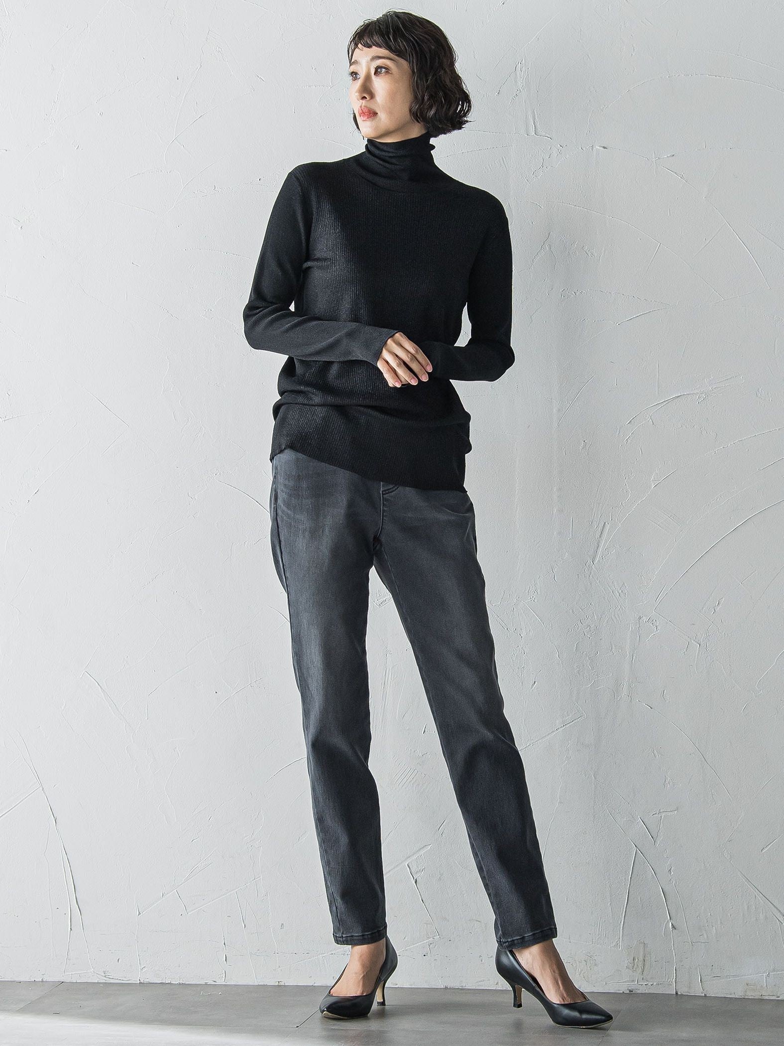 【WEB限定】”楽暖”あったか裏起毛スキニーデニム≪洗濯機で洗える≫